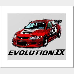 Mitsubishi Lancer Evo IX Posters and Art